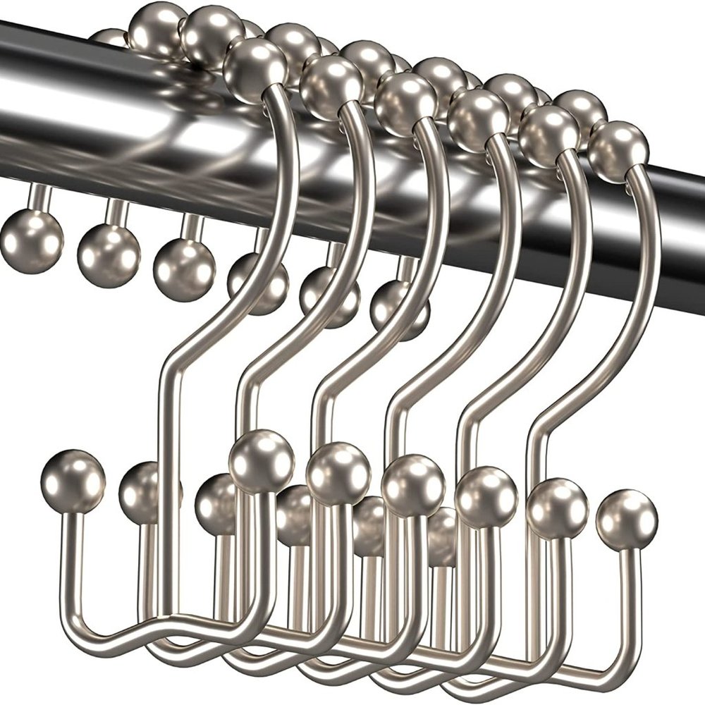 Metal Shower Curtain Hooks (12 ct, New)
